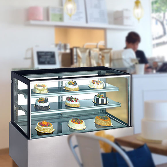 freestanding refrigerated bakery case